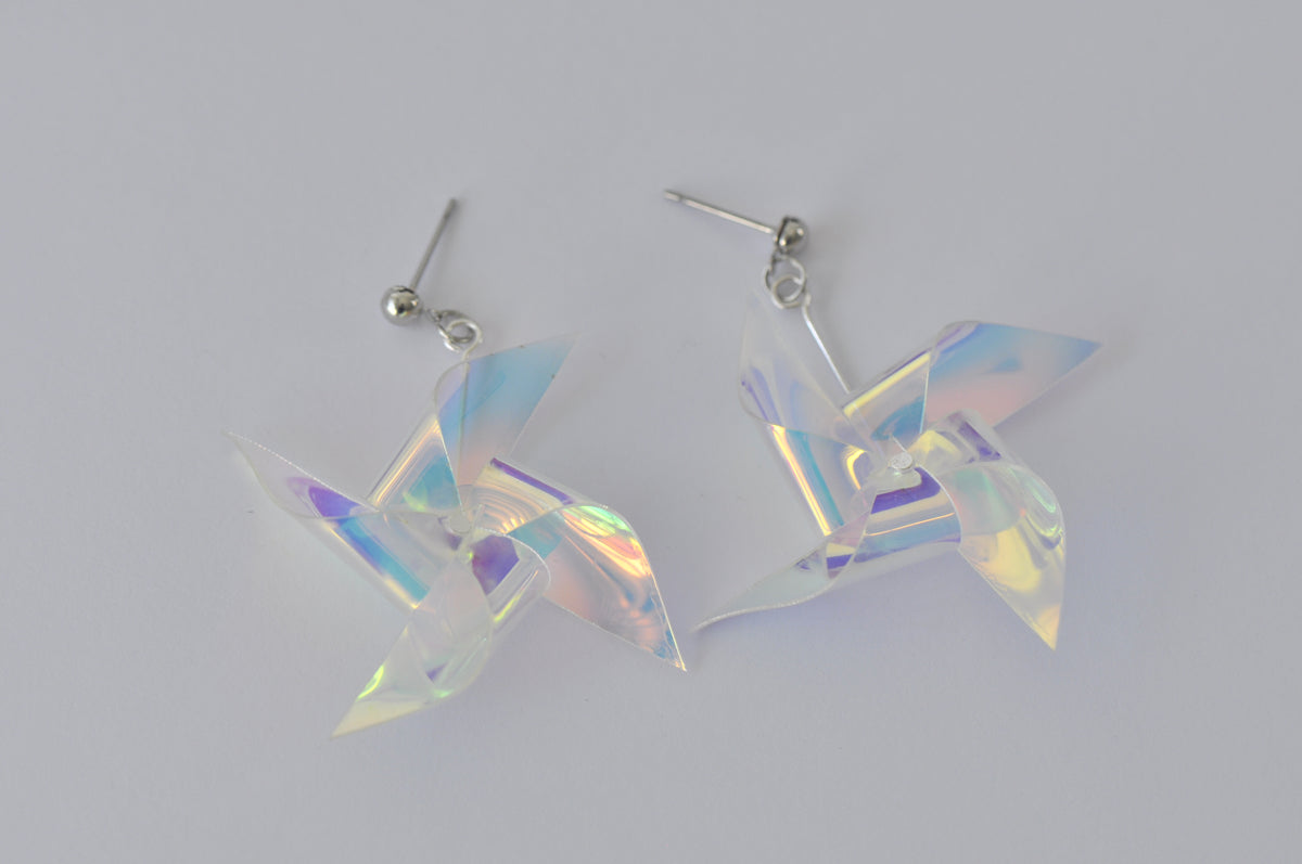 Plastic Crystal Dangle Star Drop Earrings